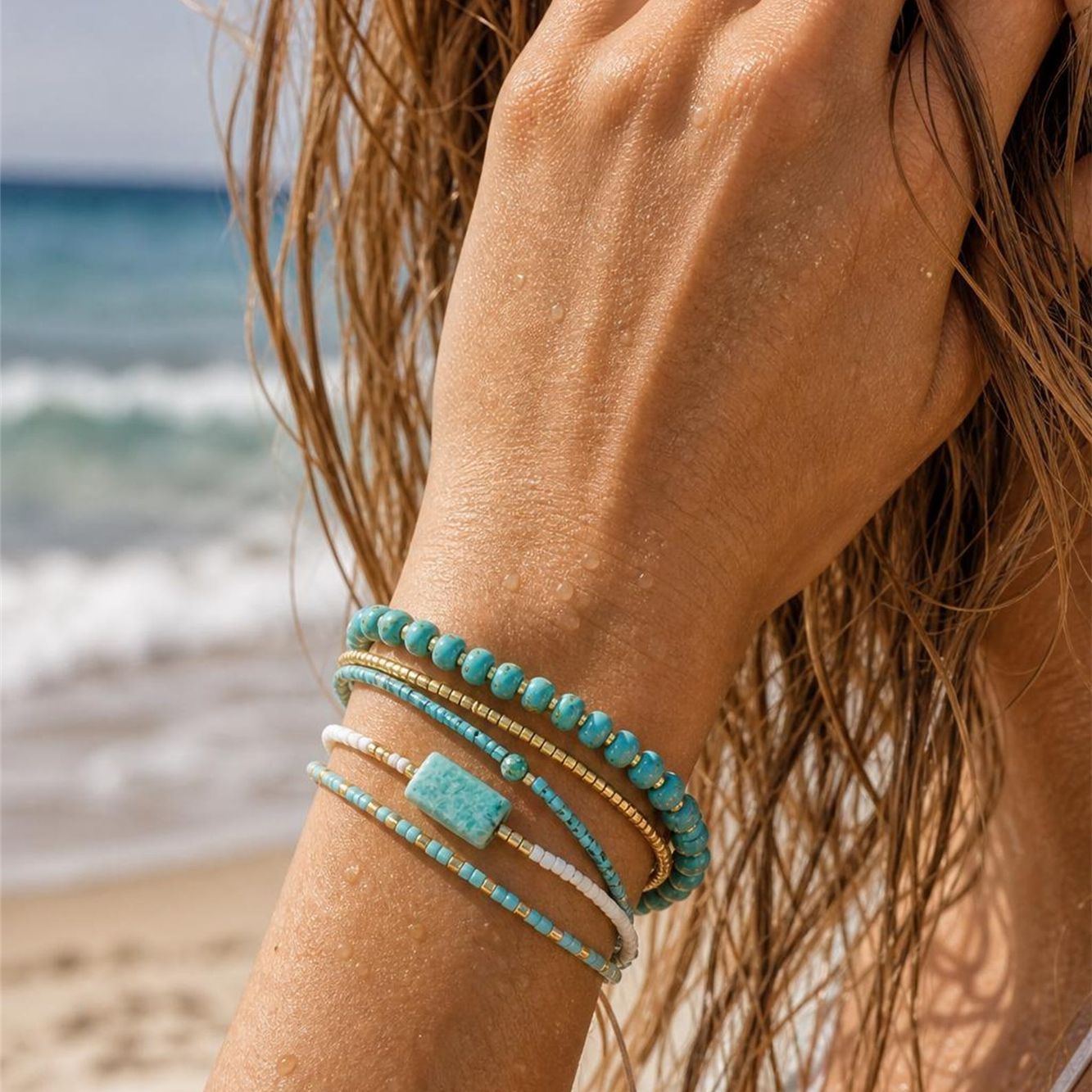Turquoise Bracelet Stack — Ocean Calm Around Your Wrist