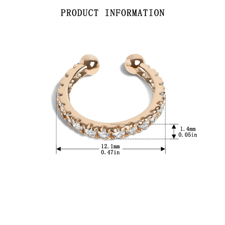 Crystal CZ Ear Cuff — A Ring of Starlight, No Piercing Needed