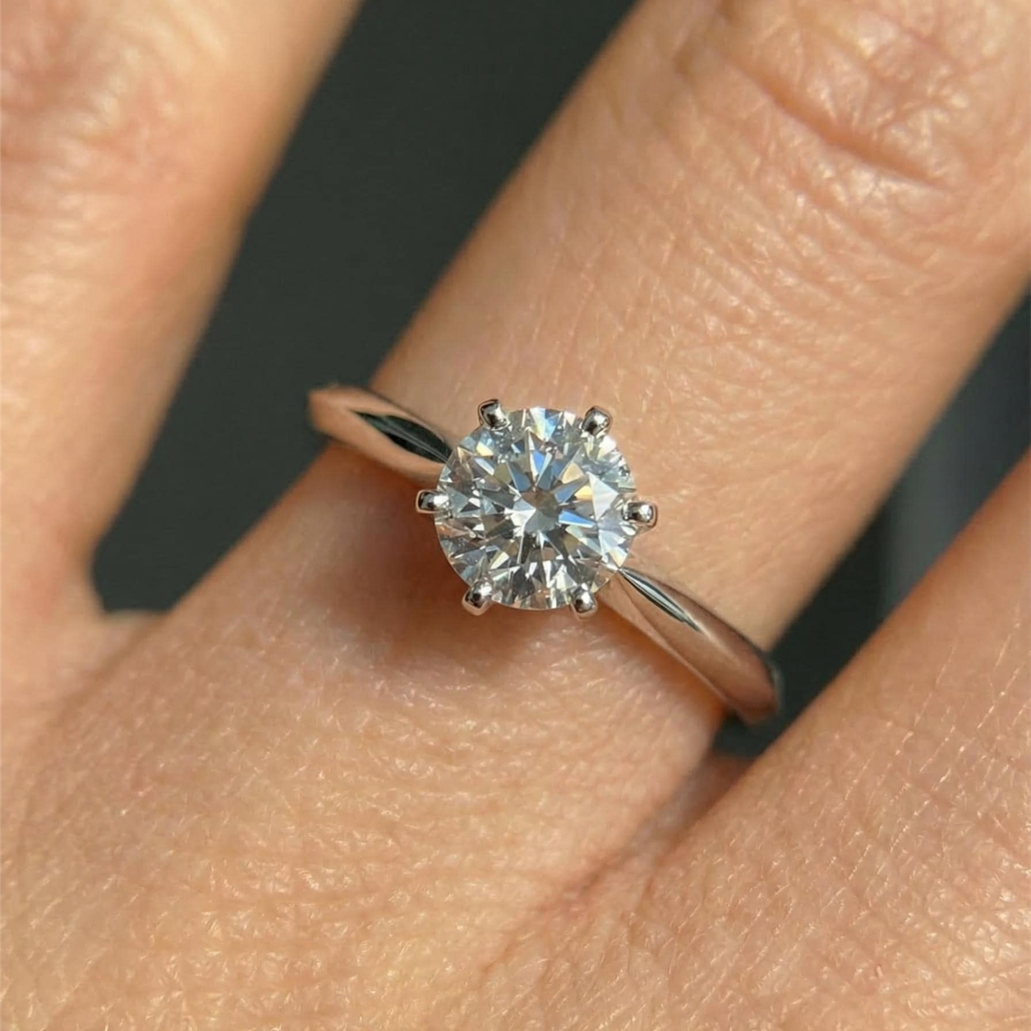 Moissanite Solitaire Ring — A Clear Spark of Forever