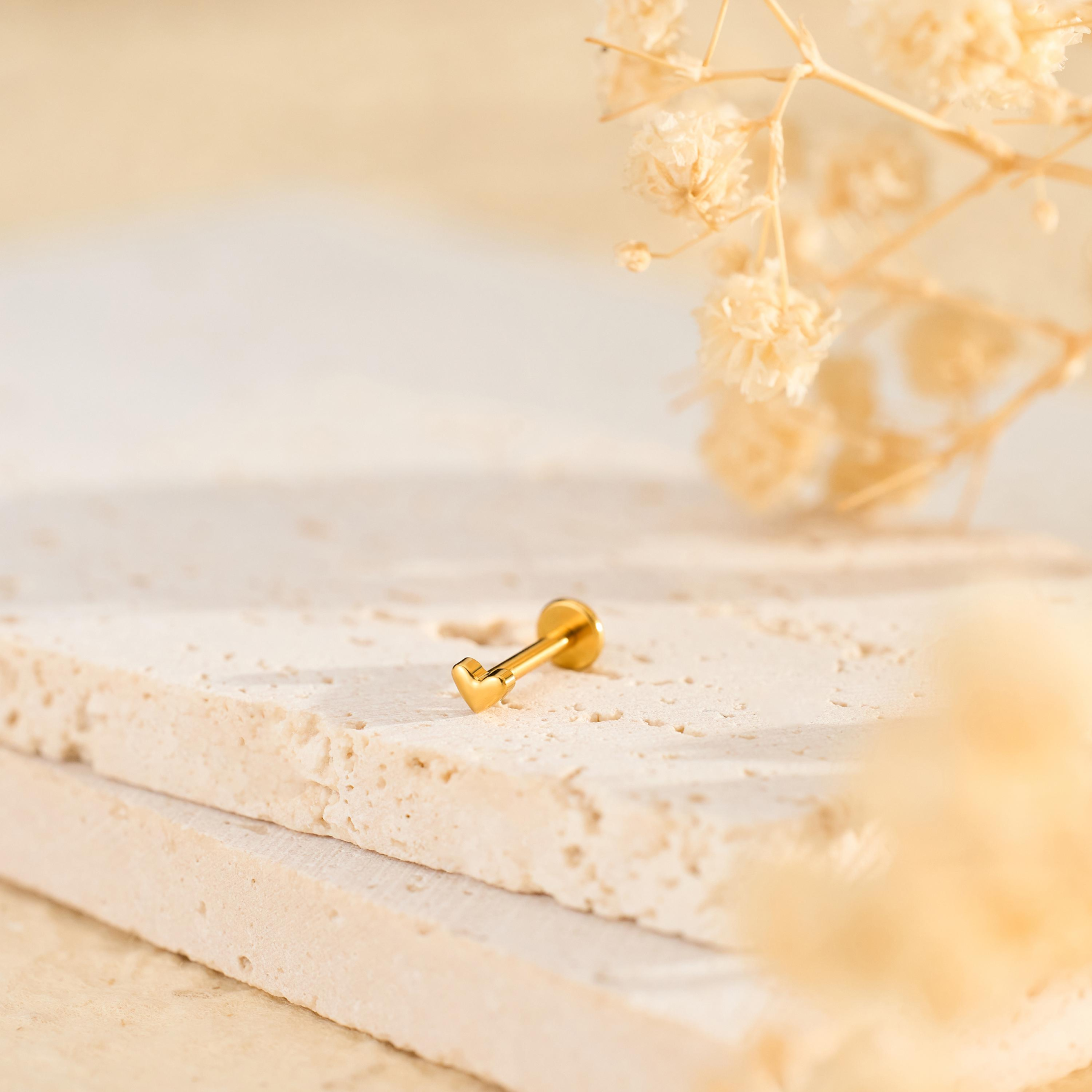 Tiny Heart Stud Earrings (2 PCS)