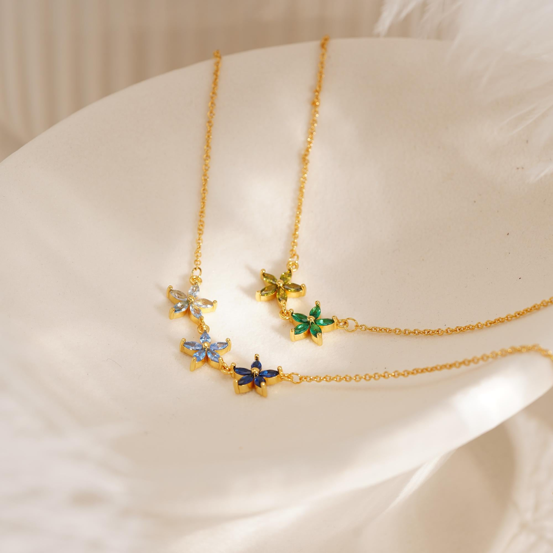 Personalized Family Birthstone Necklace–Forever in Bloom