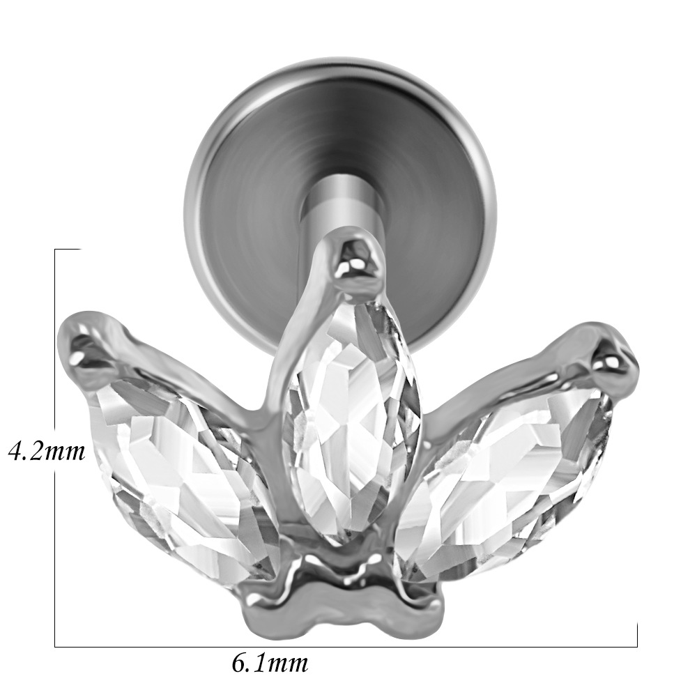Marquise CZ Stud Earrings — Petal-Like Sparkle for Your Ear Stack