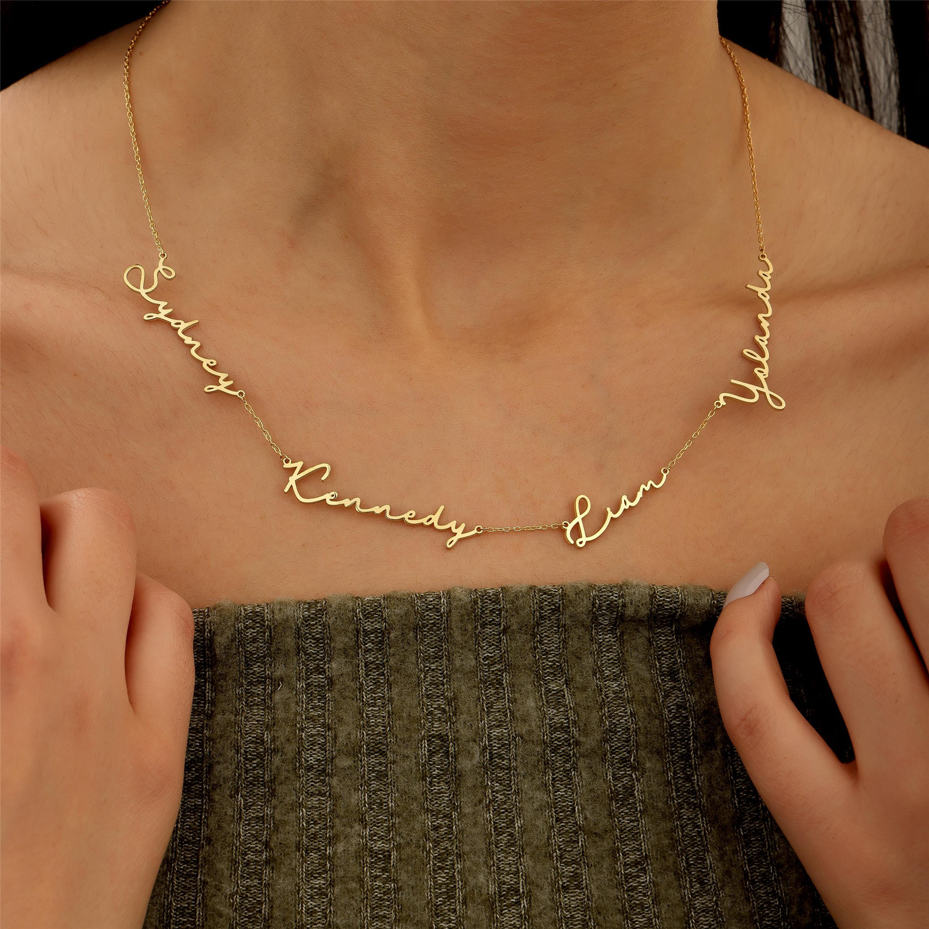 Personalized Multiple Name Necklace