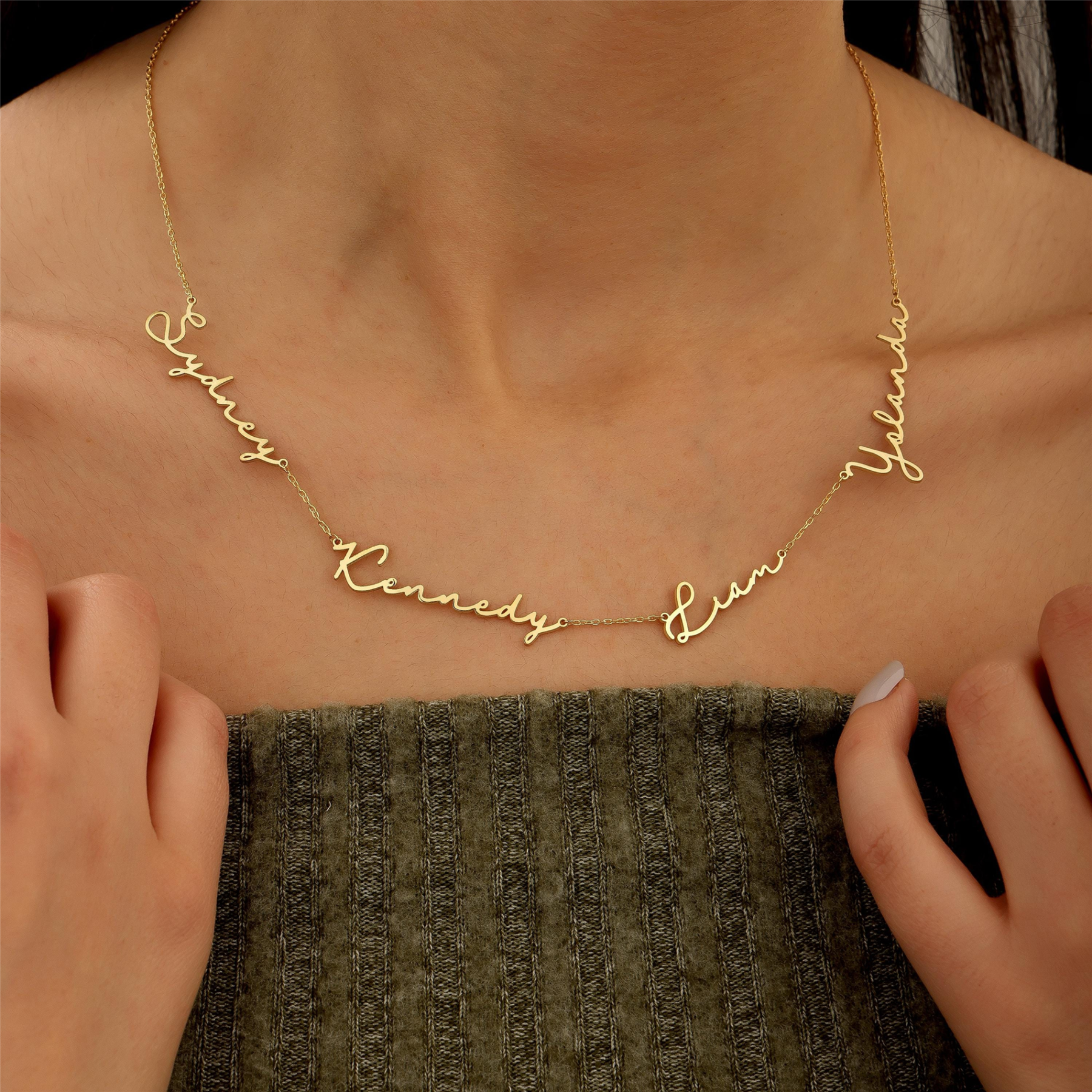 Personalized Multiple Name Necklace