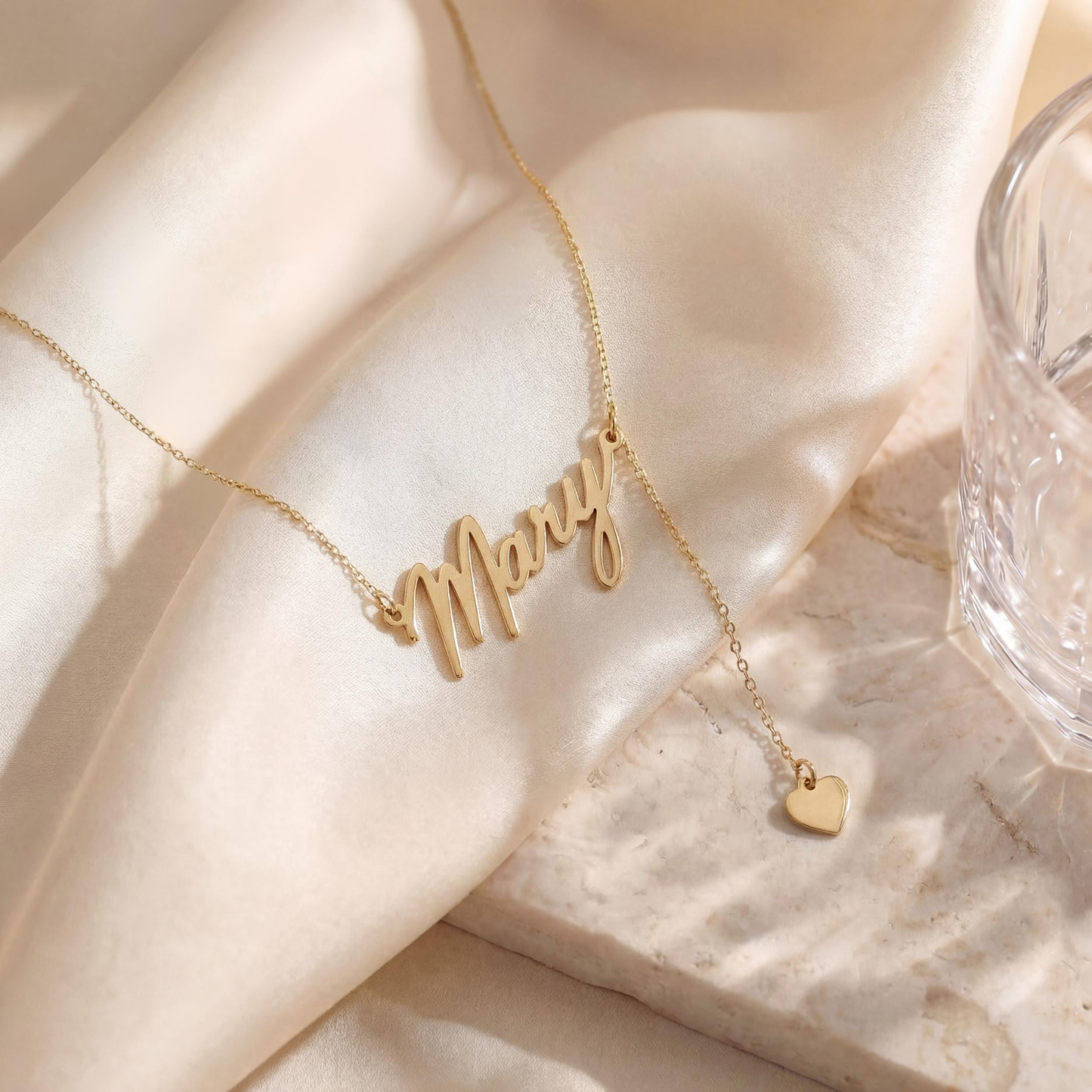 Personalized Name Necklace with Heart