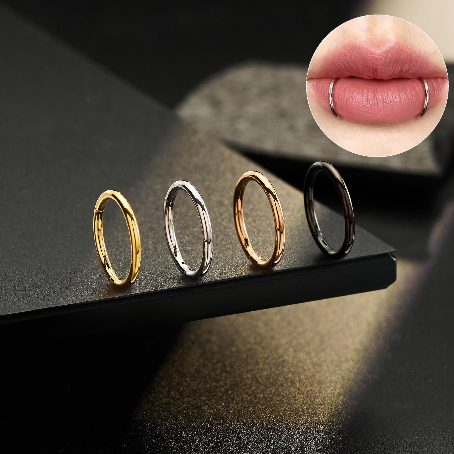 Minimalist Snake Bite Lip Rings — Subtle Edge, Bold Energy