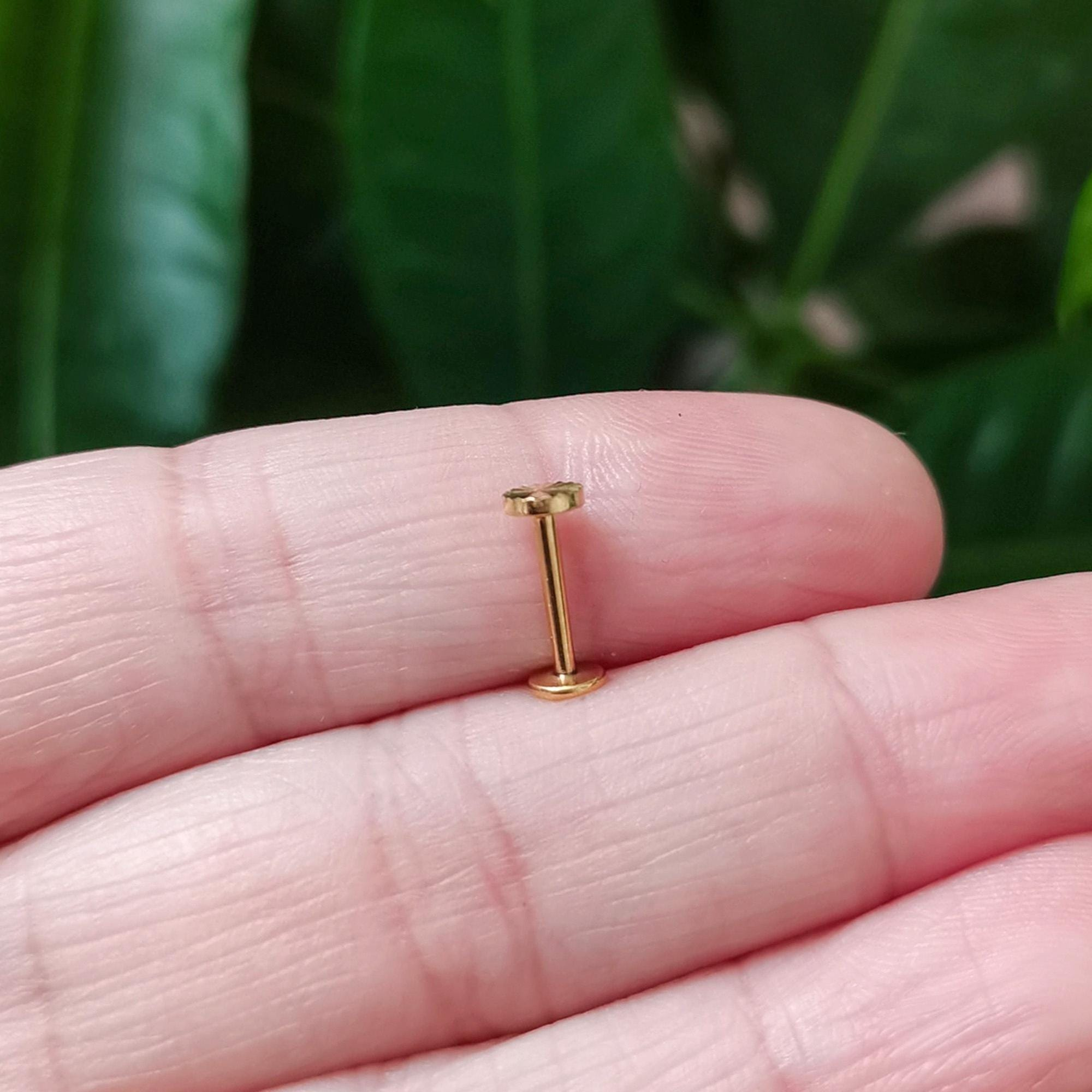 Whorl Disc Push Pin Labret Stud(2 PCS)