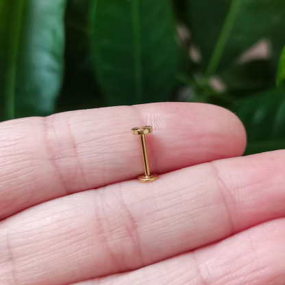 Whorl Disc Push Pin Labret Stud(2 PCS)