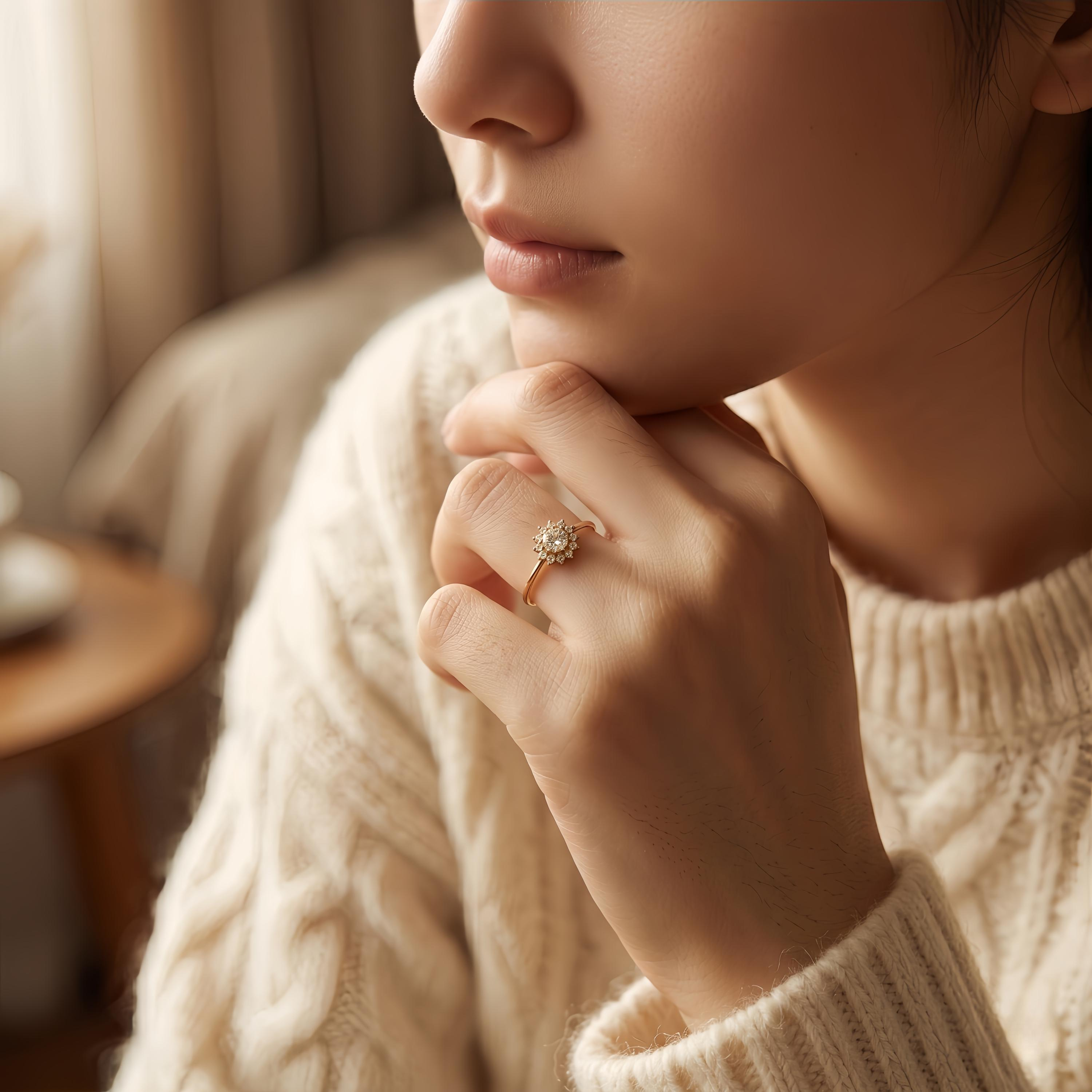Vintage Bloom Diamond Ring