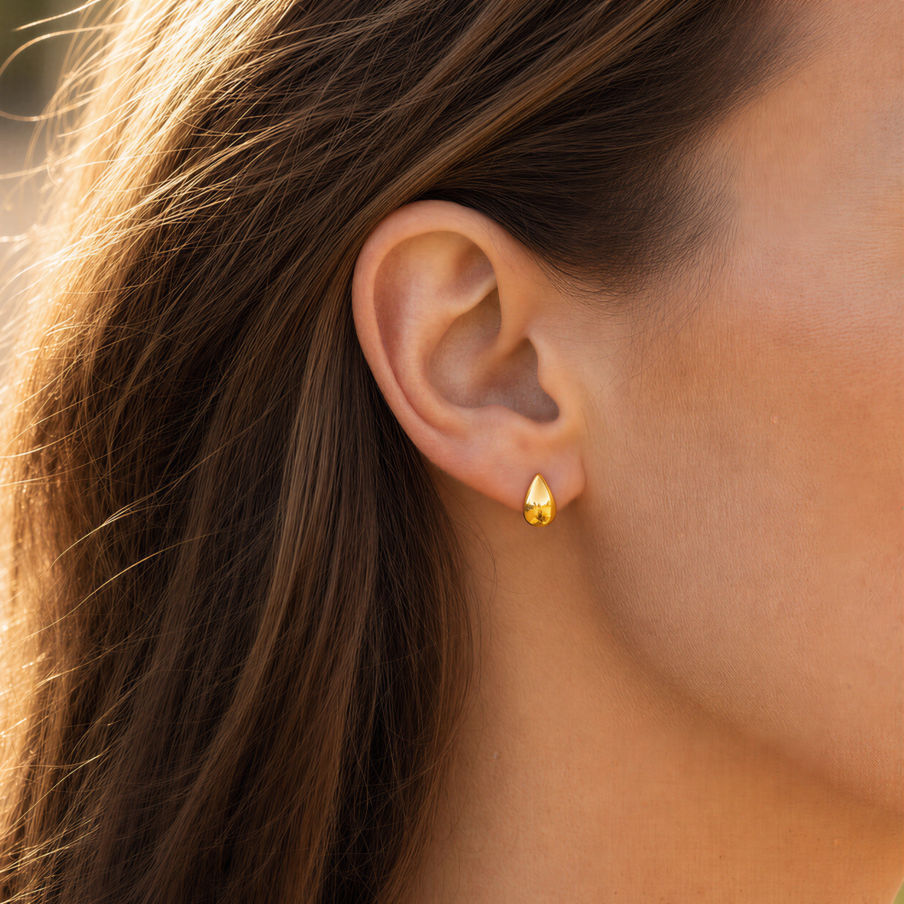 Teardrop Stud Earrings — A Soft Drop of Everyday Shine