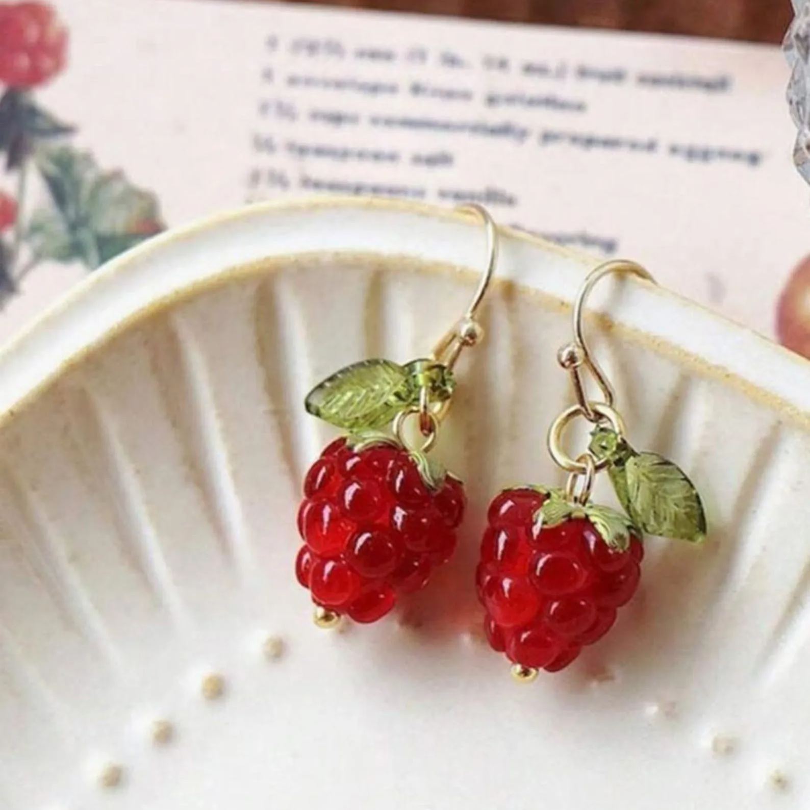 Raspberry Earrings