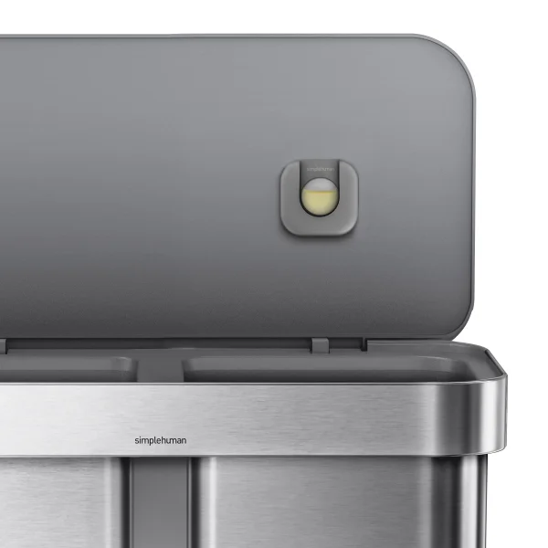 Simpleththuman 58L Dual Compartment Step Can with Plastic Lid