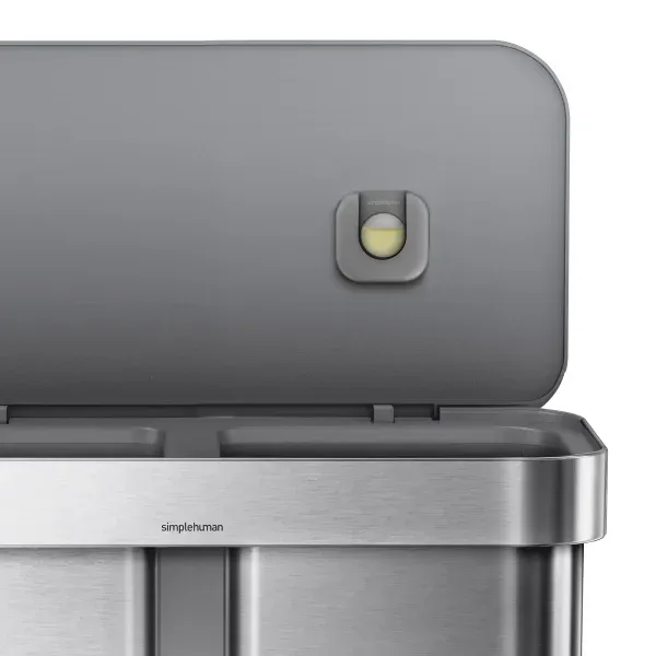 Simpleththuman 58L Dual Compartment Step Can with Plastic Lid