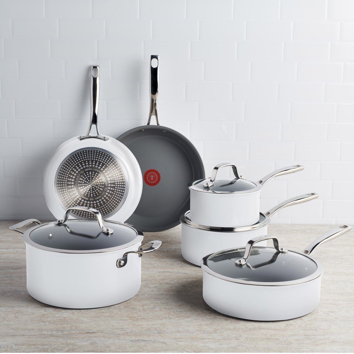 T-fthtal Excellence Ceramic Non-Stick Cookware Set, 10-piece