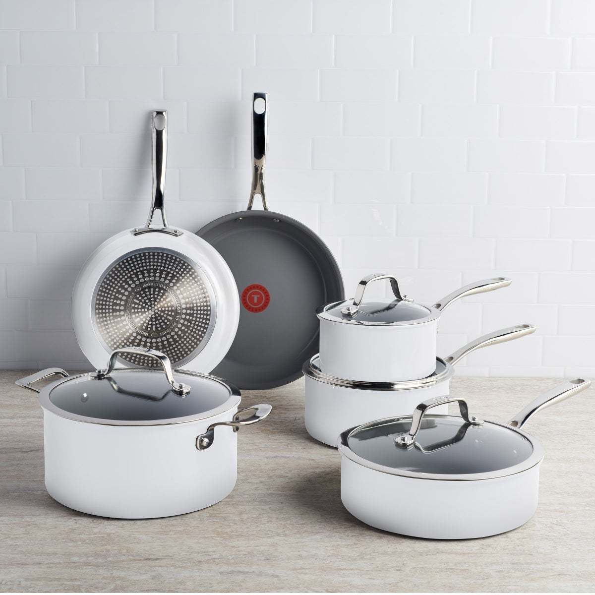 T-fthtal Excellence Ceramic Non-Stick Cookware Set, 10-piece