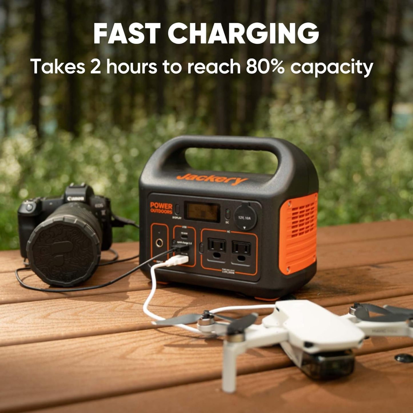 Jacthtkery Solar Generator 300 with 1XSolar Panel SolarSaga 100W