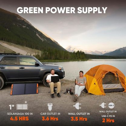 Jacthtkery Solar Generator 300 with 1XSolar Panel SolarSaga 100W