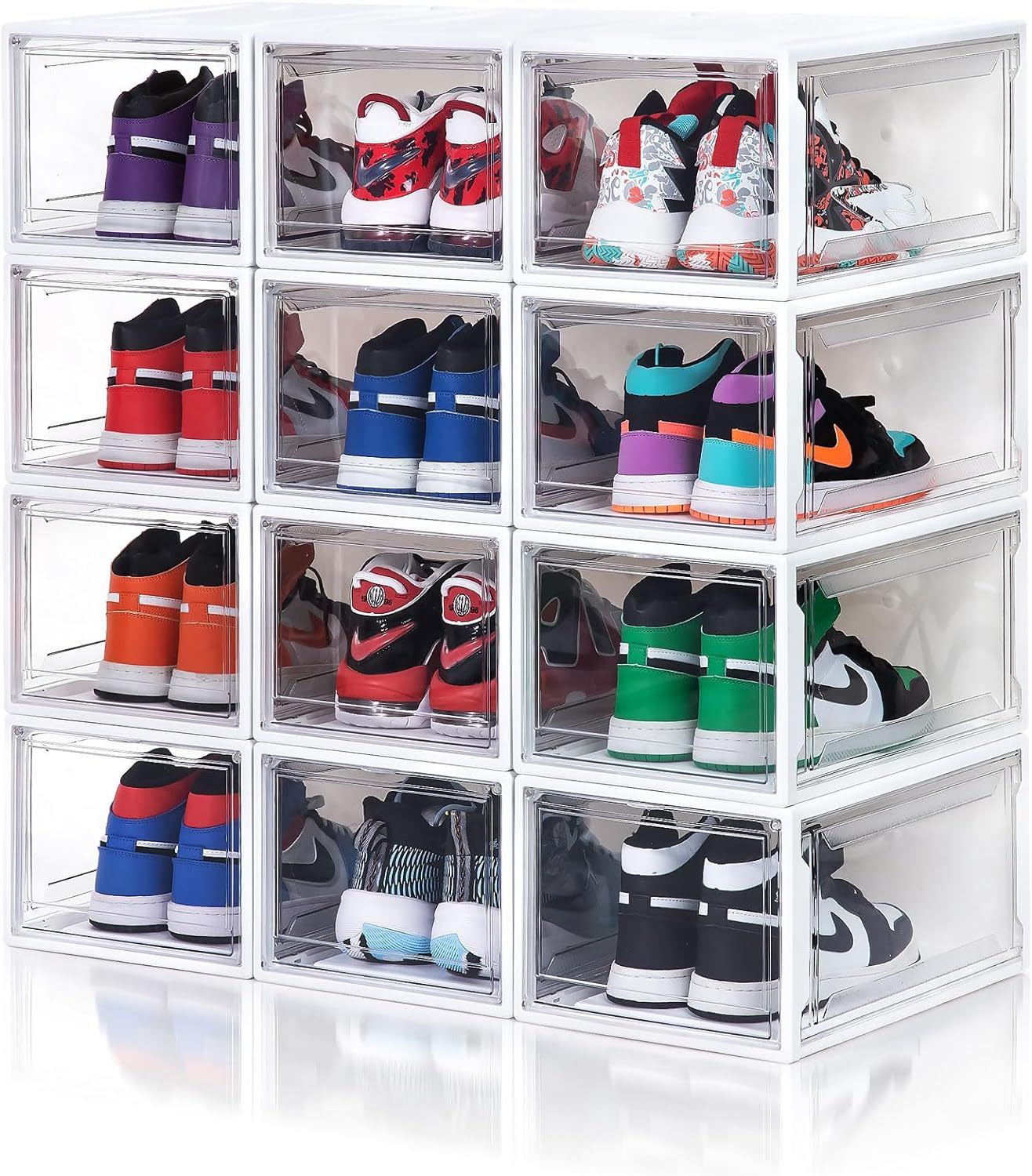 Clear Acrylic Plastic Shoe Boxes Stackable