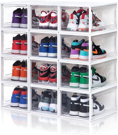 Clear Acrylic Plastic Shoe Boxes Stackable
