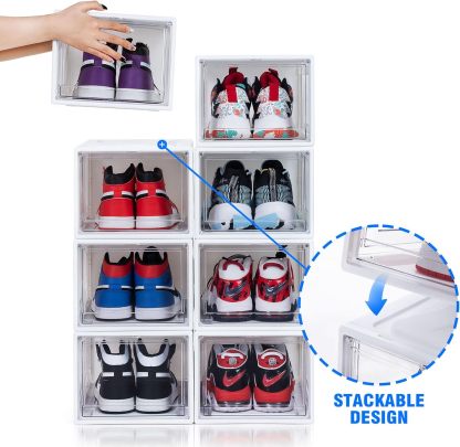 Clear Acrylic Plastic Shoe Boxes Stackable