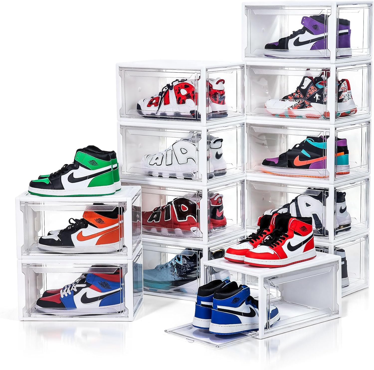 Clear Acrylic Plastic Shoe Boxes Stackable