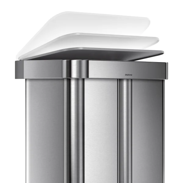 Simpleththuman 58L Dual Compartment Step Can with Plastic Lid