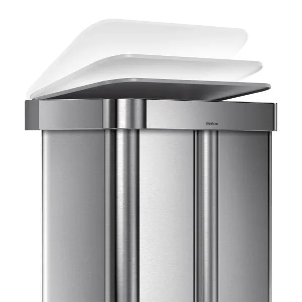 Simpleththuman 58L Dual Compartment Step Can with Plastic Lid