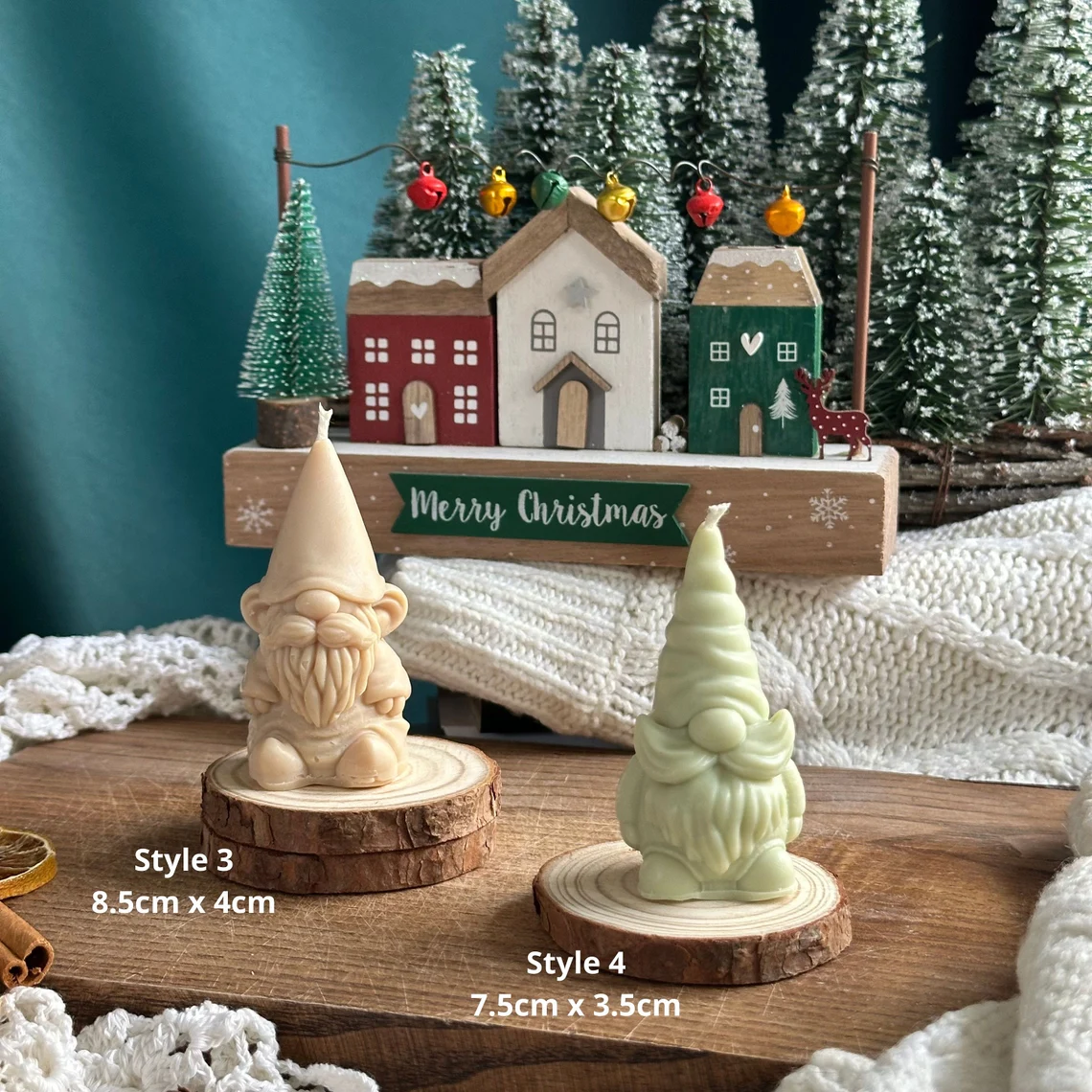 Scented Christmas gnome candles