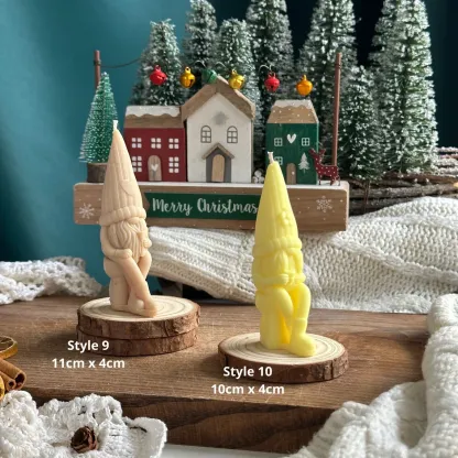 Scented Christmas gnome candles
