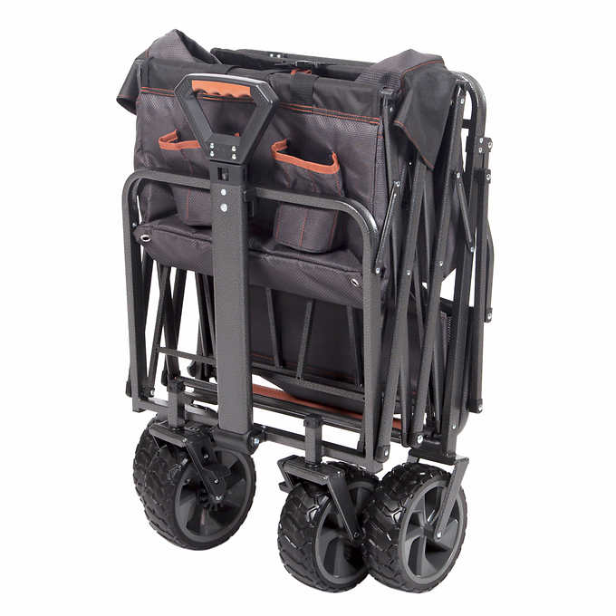 Mathtc Sports Deluxe Push Pull Folding Wagon with Brakes