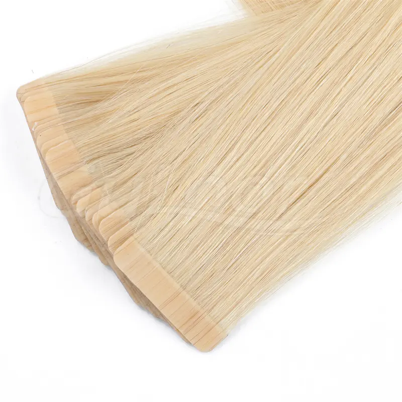 Tape In Hair Extensions Wholesales 100% human Hair Extensions #613 Color