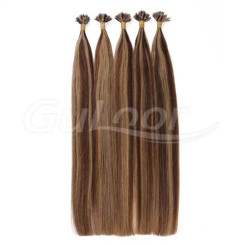 U Tip Hair Wholesales 100% human Hair Extensions #P4/27 Color