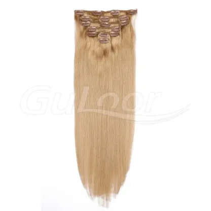 Clips Hair Wholesales 100% human Hair Extensions #16 Color
