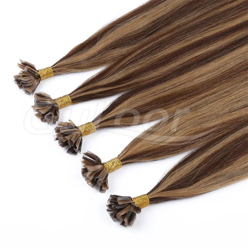 U Tip Hair Wholesales 100% human Hair Extensions #P4/27 Color