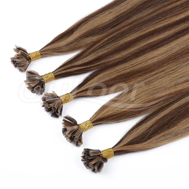 U Tip Hair Wholesales 100% human Hair Extensions #P4/27 Color