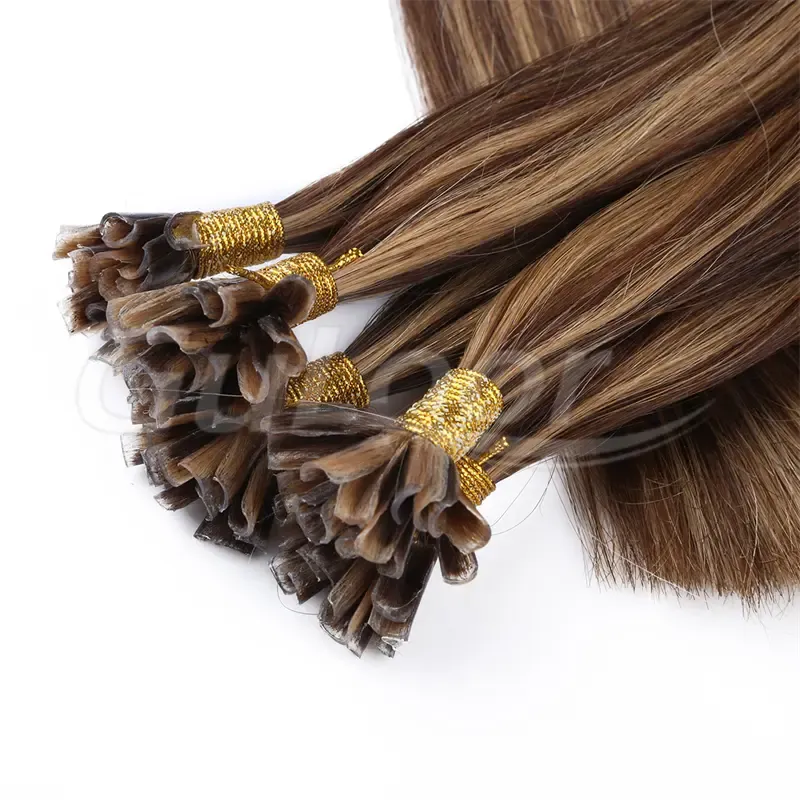 U Tip Hair Wholesales 100% human Hair Extensions #P4/27 Color