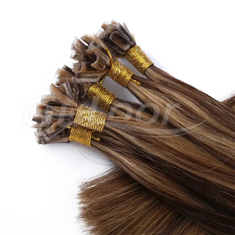 U Tip Hair Wholesales 100% human Hair Extensions #P4/27 Color