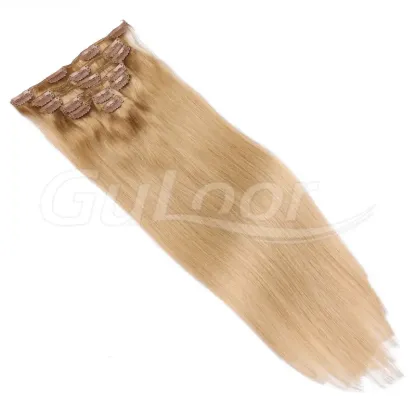 Clips Hair Wholesales 100% human Hair Extensions #16 Color