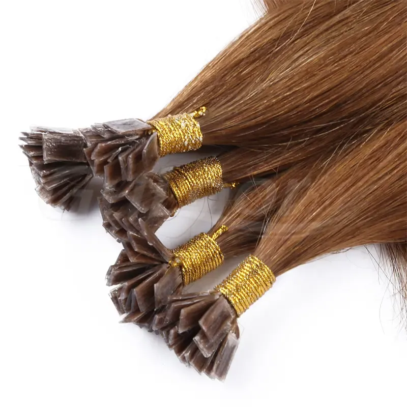 Flat Hair Wholesales 100% human Hair Extensions #8 Color