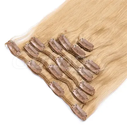 Clips Hair Wholesales 100% human Hair Extensions #16 Color