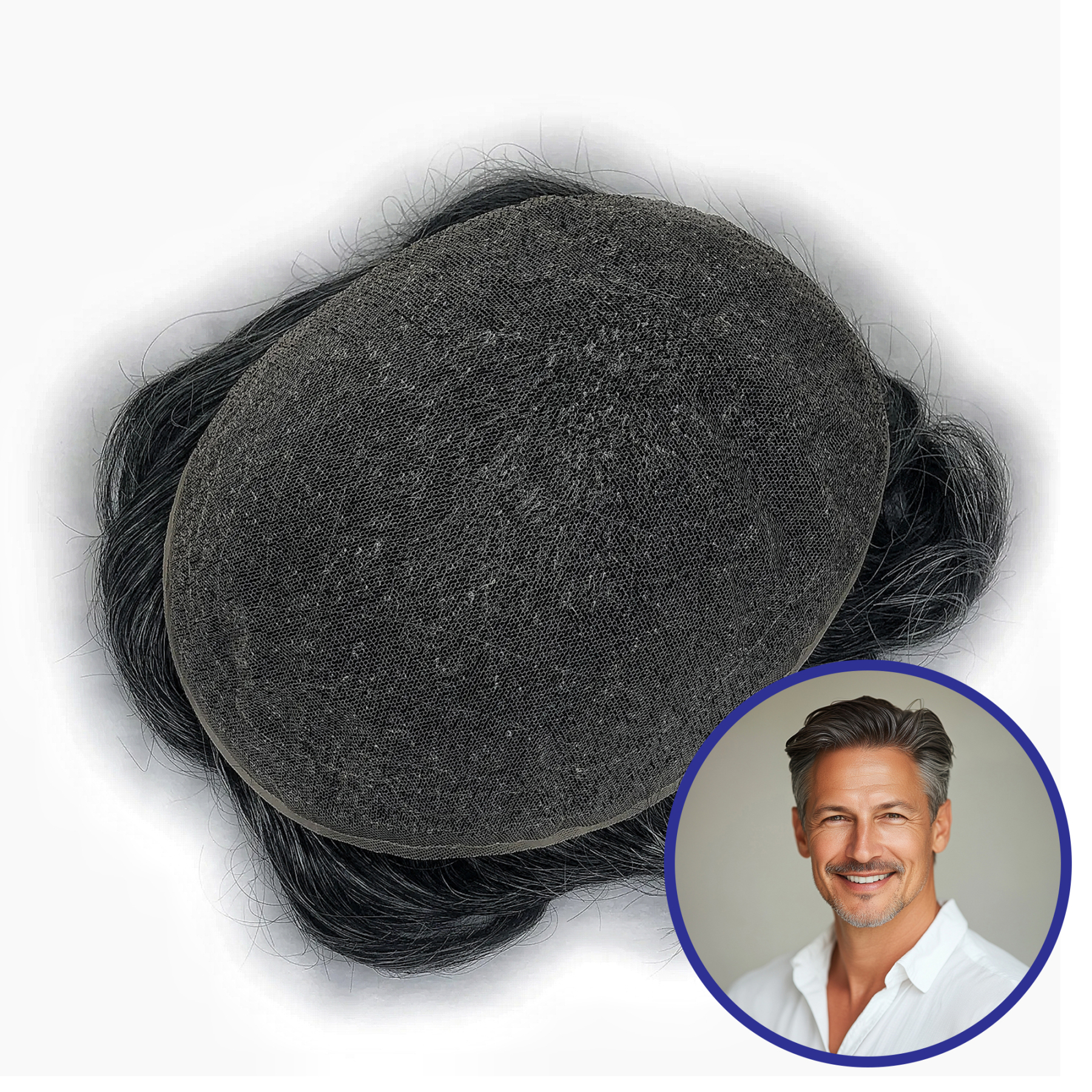 Wholesale Men Toupee In Stock #1B40 | French Lace Hair System  | Guloor Hair