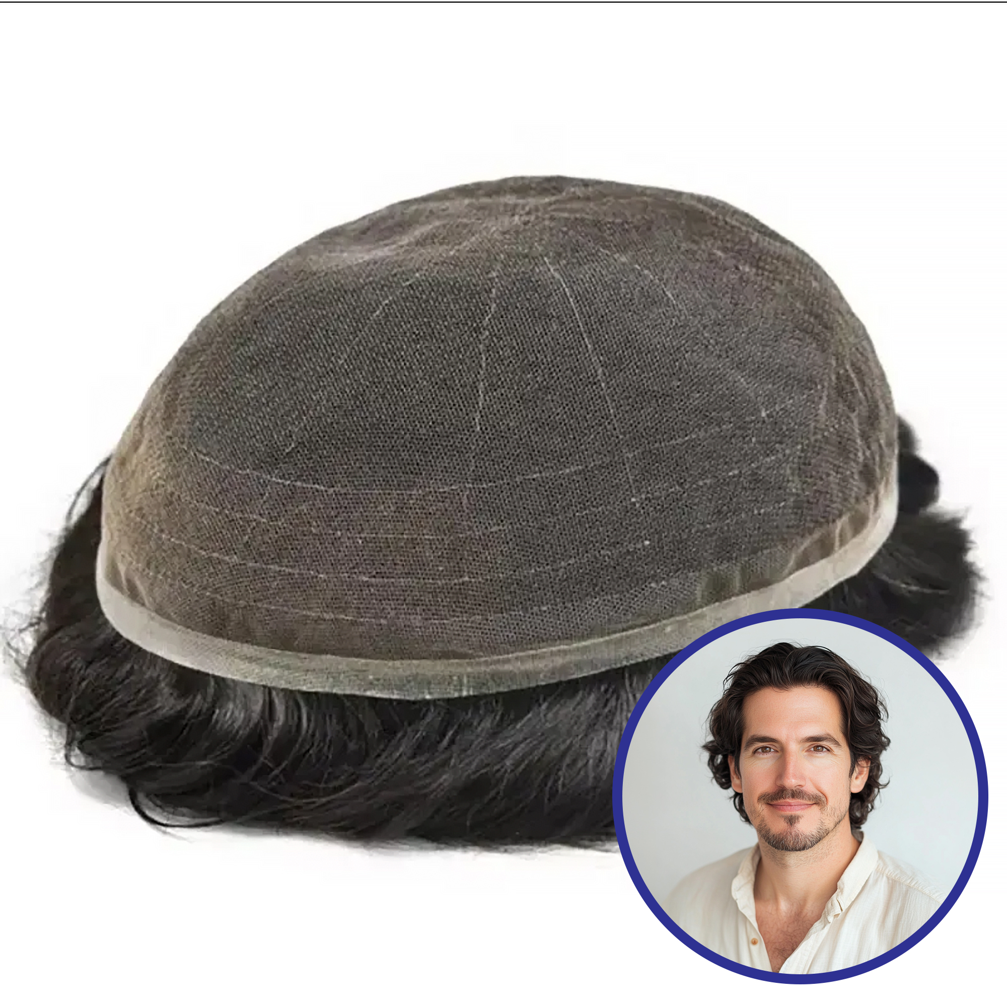 Wholesale Men Toupee In Stock #340 | French Lace Hair System  | Guloor Hair