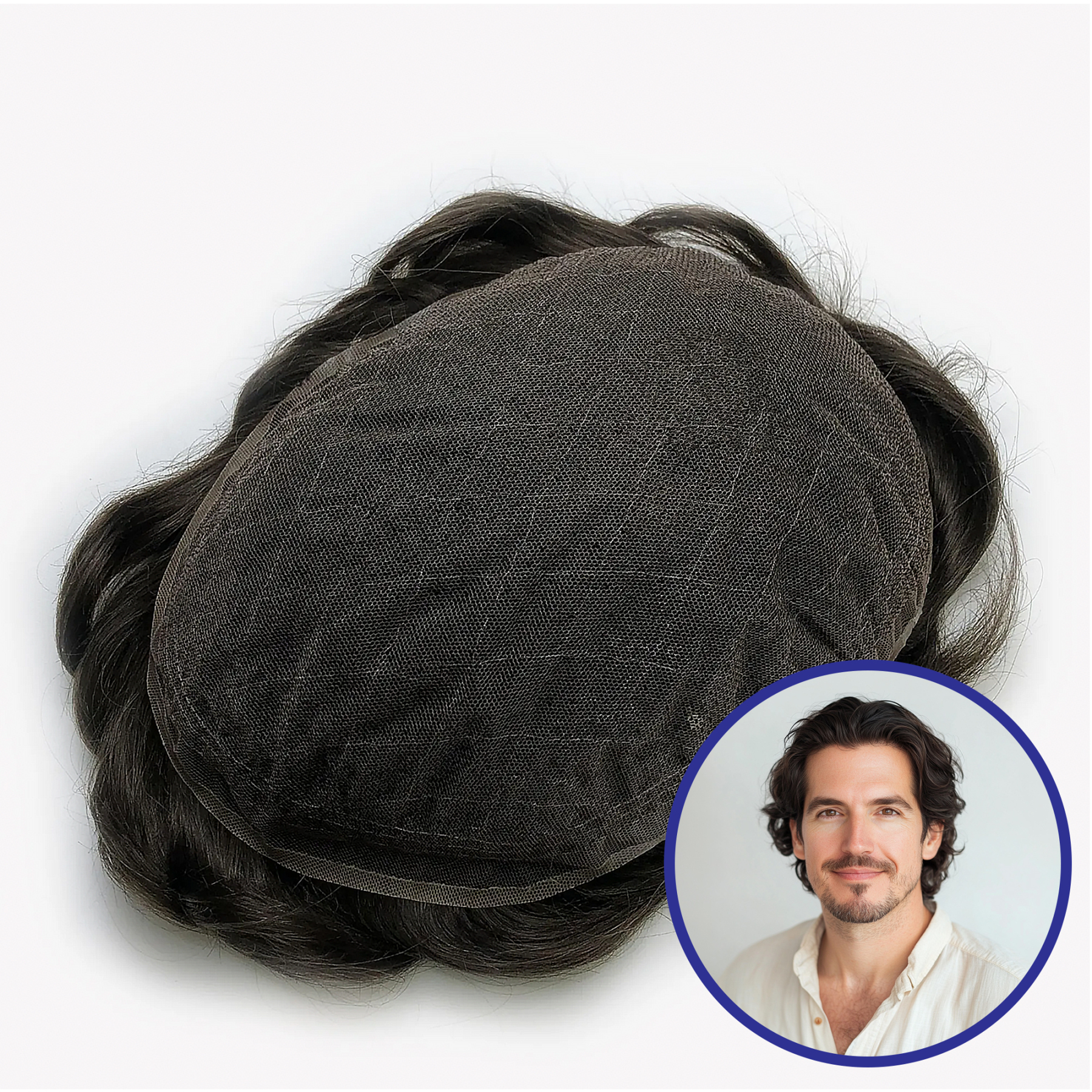 Wholesale Men Toupee In Stock #4 | French Lace Hair System  | Guloor Hair