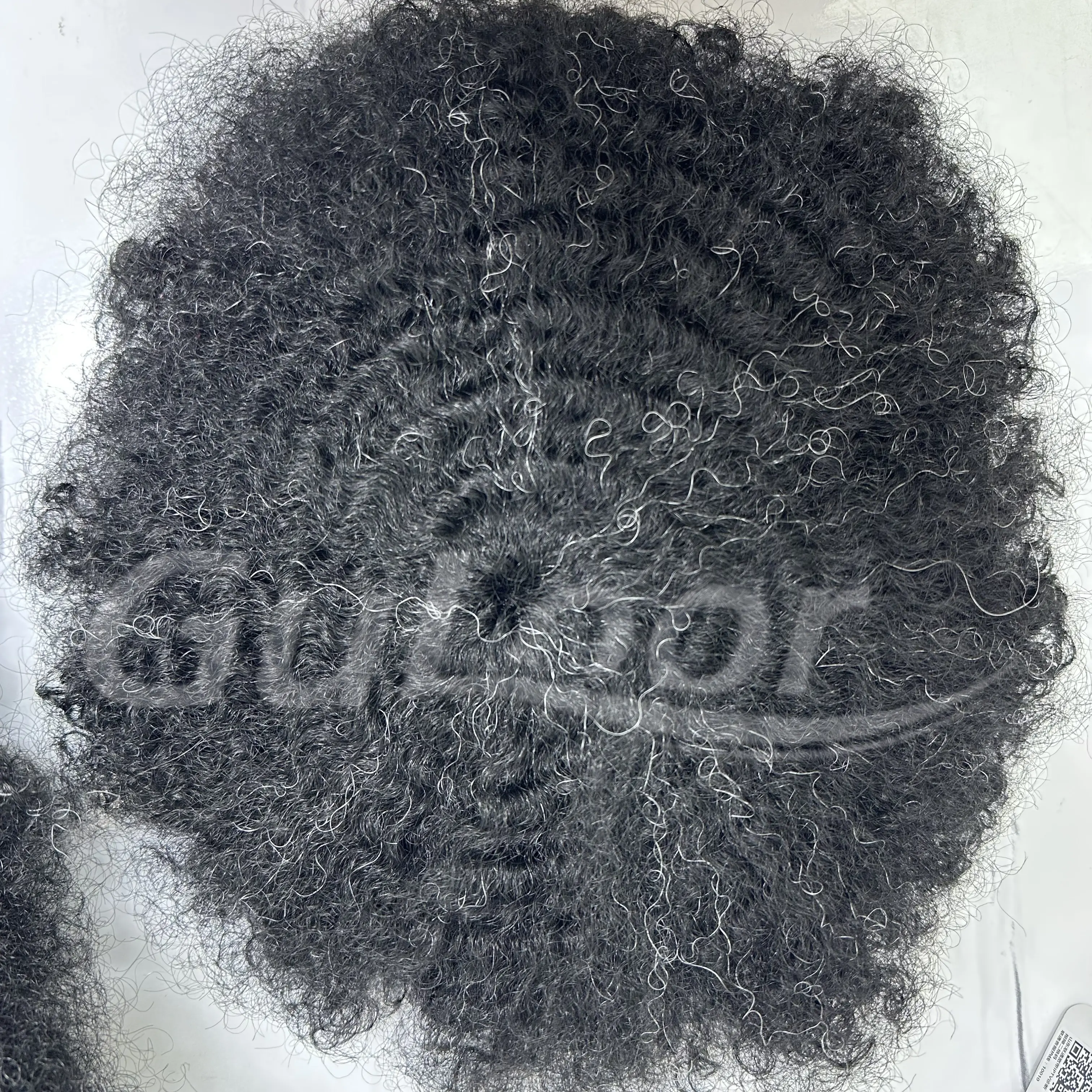 Custom Order Soft Micro Mesh Color #1 With 5% Grey African Style 15mm Men's toupee