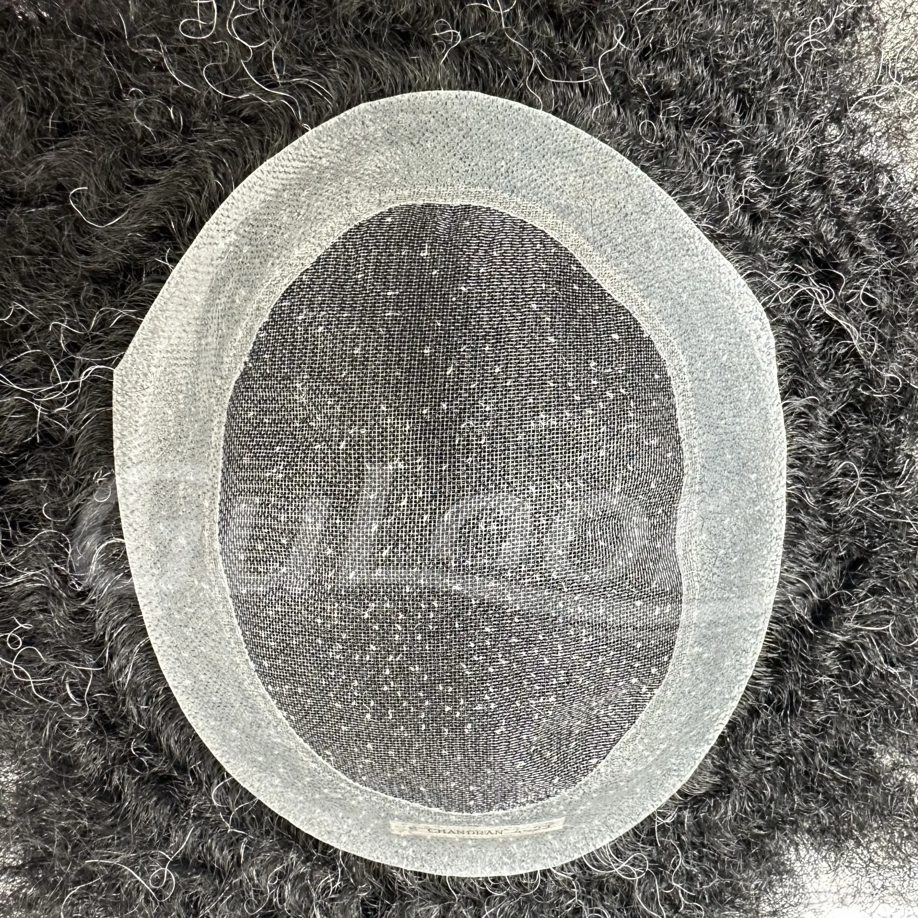 Custom Order Soft Micro Mesh Color #1 With 5% Grey African Style 15mm Men's toupee