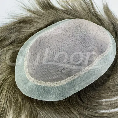 Custom Order Fine Mono Men's toupee 110% Density Made By Template