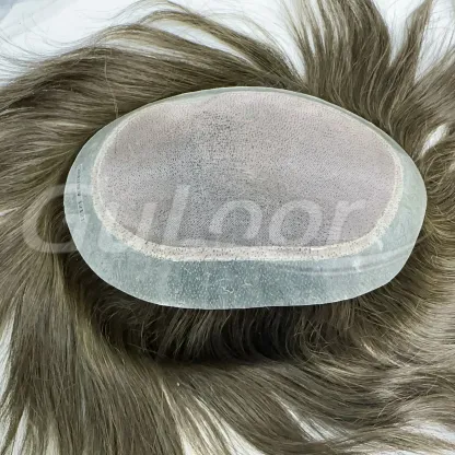 Custom Order Fine Mono Men's toupee 110% Density Made By Template