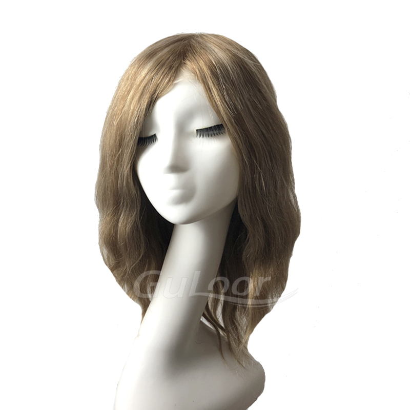 mono with lace Topper 16 inch  European hair  | Guloor Hair