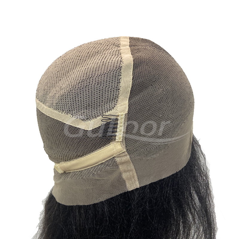 Brazilian human hair Yaki Straight Full Lace Wig