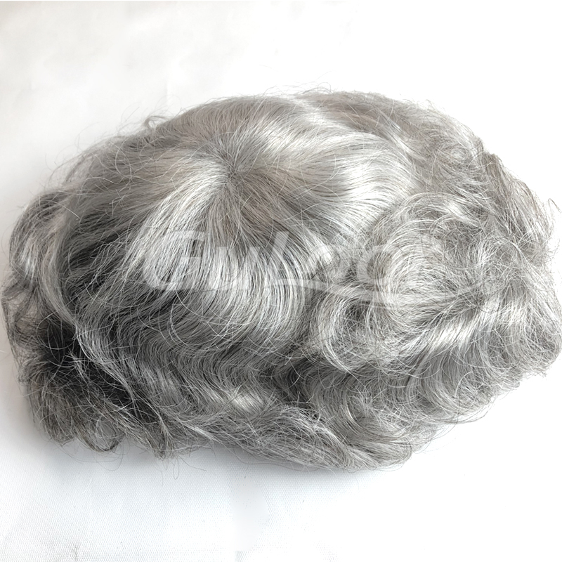 Double 0.12mono base and pu perimeter man hair systems